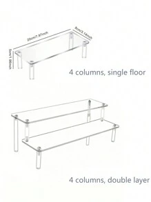 Acrylic Trapezoidal Transparent Multi-Layer Display Stand Hand-Made Cosmetics Blind Box Ladder Type Fixed Shelf