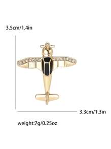 Strass Flugzeug Broschen für Frauen, unisex Email Flugzeug Anstecknadeln, Büro Party Freunde Geschenke Accessoires