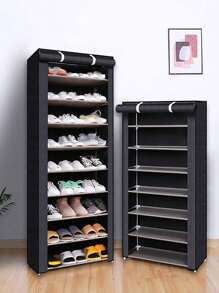 1pc Yellow Dust-Proof Shoe Cabinet, Multi-Layer Minimalist Shoe Rack, Suitable For School Dorms, Easy To Assemble, Available In 4-Layer, 5-Layer, 6-Layer, 8-Layer (10-Layer Rack Can Hold Approx. 20-27 Pairs Of Shoes), Space-Saving Home Storage Rack, Suitable For Bedroom Storage, Multi-Functional Minimalist Shoe Rack With Dust Cover - Yellow - View 11