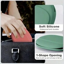 1 件硅胶耳机盒、USB 线整理器、数据线袋、迷你钱包、小型旅行袋、硅胶储物袋美术用品 - 防水、轻便、软壳线整理器 - 彩色 - 查看 2