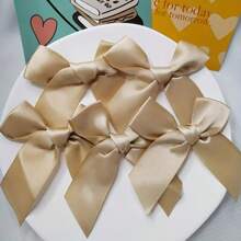 20pcs Solid Color Ribbon Bows & Flowers, Handmade DIY Hair Accessories, Suitable For Gift Wrapping, Phone Cases, Clothing Decorations - Multicolor - View 12