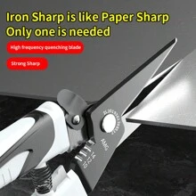 Professional Industrial Scissors: Stainless Steel Scissors, Tools For Cutting Metal Sheets And PVC Pipes, Tools For Men - Multicolor - View 5