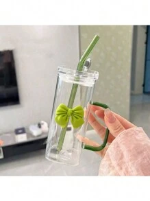 1 件 350 毫升无柄葡萄玻璃杯带手柄，耐热，适用于牛奶/咖啡/拿铁/果汁 - 無色 - 查看 13