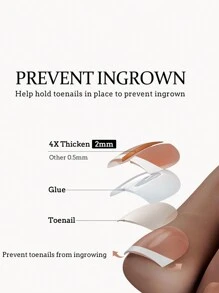 150 片短方形棕色/粉色粘合凝胶手指/脚趾甲，15 种尺寸可选，短法式假指甲，适合女士和女孩脚趾装饰按压指甲美甲用品 - 淺粉色 - 查看 5