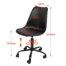 Chaise de salon avec dossier, Chaise de bureau à roulettes, Hauteur d'assise réglable 43-55cm, Siège 47x41 cm, Pied métal laqué, Chaise pour bureau, chambre, salon, etc.