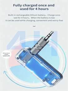 Récepteur audio Bluetooth 5.0 Émetteur Appel mains libres Prise jack 3,5 mm Adaptateur USB Musique stéréo Adaptateur sans fil pour TV, PC, Kit voiture