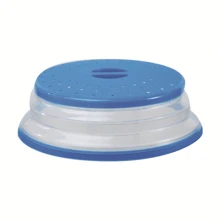 1 Pieza Tapa antisalpicaduras de silicona para microondas, Tapa colador de frutas y alimentos para microondas, Tapa para plato de microondas, Artículo esencial de cocina, Apto para lavavajillas, Tapa de microondas plegable mejorada, Tapa de bandeja de microondas plegable y ventilada, Protector contra salpicaduras de microondas, Cesta de lavado de verduras y frutas, Herramienta de cocina multifuncional - Multicolor - Ver 15