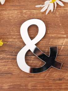 1pcdecorative Alphabet, English Letters 3D Acrylic Mirror Stickers, Love Characters Home Decoration Wall Stickers Letters Signs Self Adhesive Personalised Combination Of English Text Birthday - Multicolor - View 34