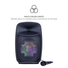 The Pro Glow Express | High-Power Bluetooth-Enabled Speaker System With Premium Wide Sound And Lights - Black - View 7