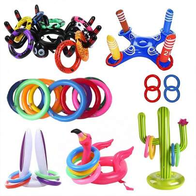 1pc Inflatable Reindeer Antler Headband Toss Game Props, Thickened PVC Inflatable Flamingo Without Ears Tossing Game Ring