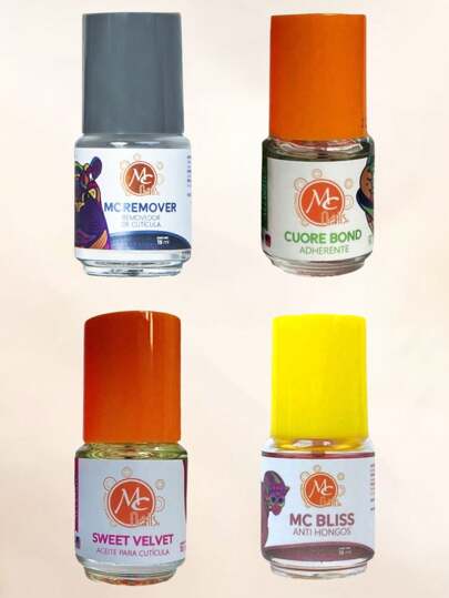 Kit 4 básicos Para Uñas Acrilicas Y De Gel, McNails, 15 ml c/u.