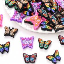 5-8pcs/Set Butterfly Silicone Beads For DIY Handmade Jewelry, Bracelet, Pen Decorations