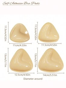 Double-Sided Sticky Bra Pads Inserts Ultra Instant Lift Bra Inserts Push Up Bikini Pad For Swimsuit Sports Bra - Apricot - View 8
