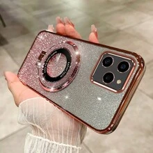 Compatible With IPhone 16e Galaxy S22/S23/S24/S25, A04/05/06/A14/A15/A16/A24/A25/A34, Redmi Note 7/8/9/10/11/12/13, Redmi 9/10/12/13C, OPPO, MOTO, Honor, HW, Realme, Reno 7 Phone Case Luxury With Stand Glitter Paper Phone Case Stand Protective Case