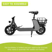 WIND HORSE Electric Scooter With Seat For Adults, 12.5" Electric Scooter Adults 15.5 MPH 20 Miles Range 680W Peak Motor, Dual Disc Brake, Wider Deck, Adjustable Seat, E Scooter With Basket For Commuter Black
