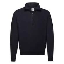 Fruit of the Loom Mens Classic Zip Neck Sweatshirt (Deep Navy) - 280gsm 80% Cotton/20% Polyester - 藍色 - 查看 1
