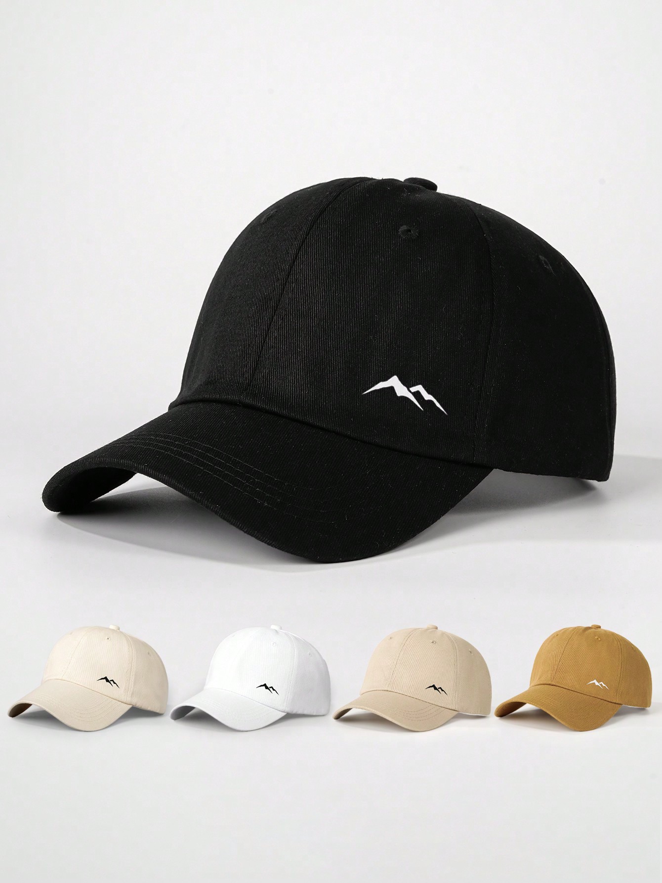 قبعة بيسبول قابلة للتعديل مطبوعة بجبل، مناسبة للخا...