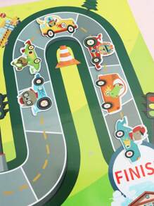 BELLKIDS 1 Racing Themed Board Sticker, Blackboard Sticker, Whiteboard Sticker, Racing Magnetic Sticker, Group Game Competition Prop, Interactive Game Prop, Teaching Tool,Back To School - Multicolor - View 6