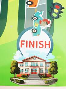 BELLKIDS 1 Racing Themed Board Sticker, Blackboard Sticker, Whiteboard Sticker, Racing Magnetic Sticker, Group Game Competition Prop, Interactive Game Prop, Teaching Tool,Back To School - Multicolor - View 5