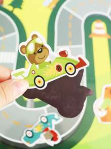 BELLKIDS 1 Racing Themed Board Sticker, Blackboard Sticker, Whiteboard Sticker, Racing Magnetic Sticker, Group Game Competition Prop, Interactive Game Prop, Teaching Tool,Back To School - Multicolor - View 7