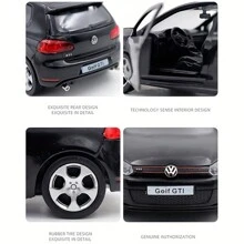 Makeda Simulation 1:36 Alloy Golf GTI Sports Car Model Children's Toy Car Accessories Can Open The Doors, Collect Gifts, Birthday Gifts