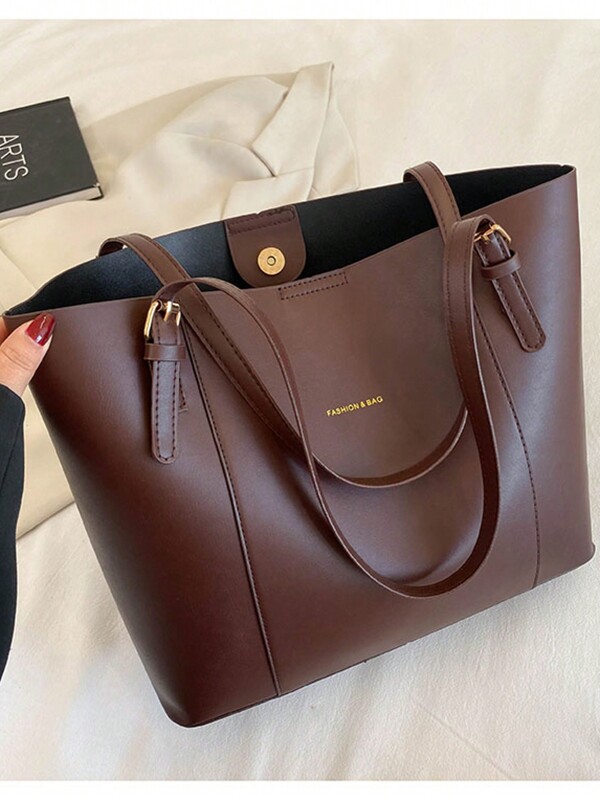 2024 New Vintage Simple Stylish Commuter Handbag For Women, Large Capacity Shoulder Bag