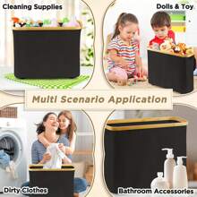 Kosz na 12 rolek papieru toaletowego - Pudełko do przechowywania papieru toaletowego - Najlepsze pudełko do przechowywania w łazience - Bambusowy kosz do przechowywania, uchwyt na papier toaletowy, organizer do łazienki - Kosz na papier toaletowy Wystrój łazienki Wystrój jesienny Powrót do szkoły