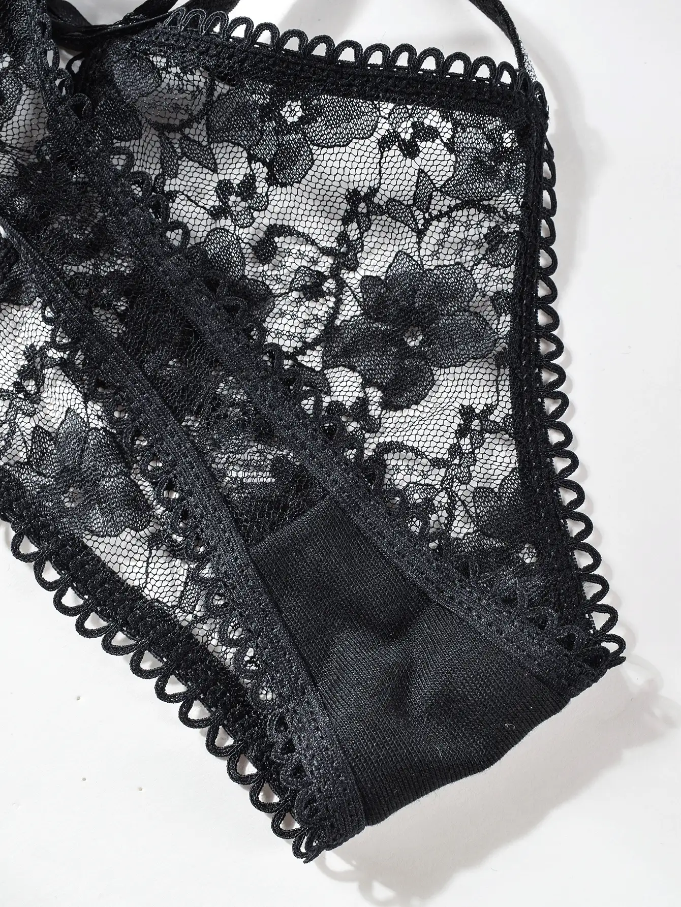 CELILIN 6 件女士性感蝴蝶蕾丝带丁字裤内裤，低腰透气比基尼内裤