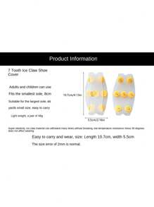 2pcs Outdoor Invisible Ice Grips, Anti-Slip Shoe Covers For Men & Women, Simple Ice Cleats For Hiking On Snow - Multicolor - View 11