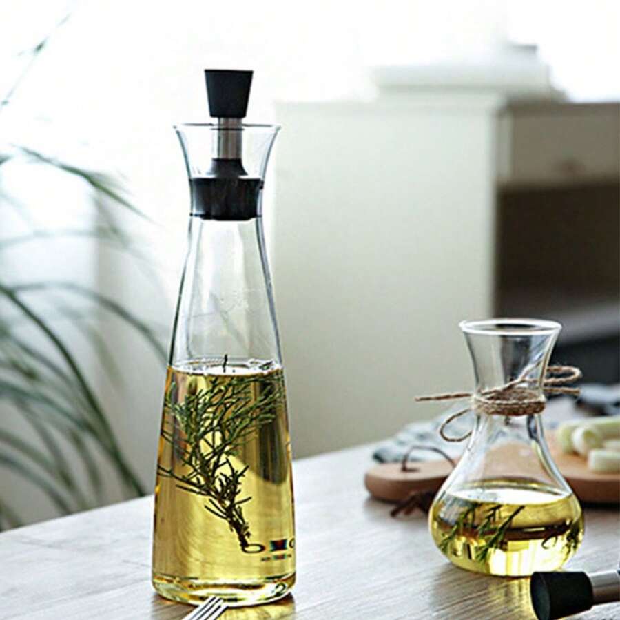 玻璃油瓶家用小号油罐酱油瓶醋壶大号透明厨房玻璃油壶。