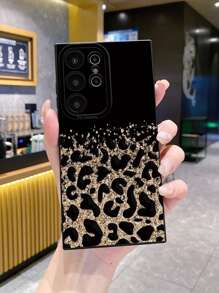1pc Ombre Leopard Pattern Protective Phone Case Compatible With Apple, Galaxy, Infinix, Redmi, OPPO, VIVO, Realme