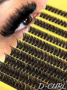 200pcs Individuals Cluster Eyelashes DIY Eyelash Extension, 8-16mm Mixed Natural & Thick, Reusable, Suitable For Beginners Lash Clusters,Eye Lash Clusters,Individual Eyelashes,Lashes,Fake Lashes - D - View 10