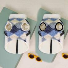 秋冬新款动物服装 24 纺织牵引带外套 宠物皮夹克 加厚保暖 猫咪服装 狗狗外套 猫咪棉服 动物服装 猫咪保暖服装 英式牵引带棉服 潮流新款皮夹克 保暖动物棉服背心 秋冬必备 - 灰色 - 查看 3