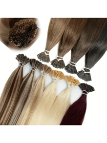 Extensii de păr drept cu vârf I, culoare piano, 30g/pachet, păr uman Remy Fusion, keratină - S12/613 - Vizualizare 5