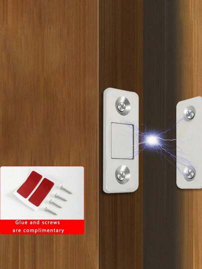 1/2/5 Paar unsichtbare ultra-dünne magnetische Schranktürverschlüsse, starke Magnete, für Schubladen, Schränke und Schiebetüren, ohne Bohren, einfach und praktisch klebend, hinterlässt keine Spuren