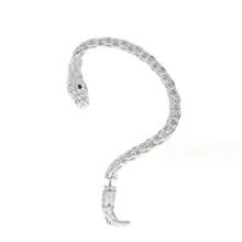 1pc Flash Zirconia Wing Ear Clips Without Ear Holes Female Simple Ear Hanging &The Best Choice For Gifts - Silver - View 3
