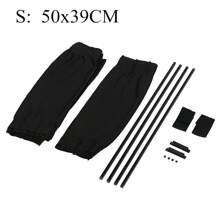 2pcs 50cm Car Sun Shade Side Window Curtain Auto Foldable Uv Protection Accessories Black Pure Cloth Auto Accessories - Black - View 1