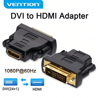 VENTION DVI(24 + 1) Adapter, To DVI(24 + 1) High Definition Adapter, 1080P@60Hz, Suitable For Devices Such As Desktop Computers, Laptops, Set - Top Boxes, Televisions, Projectors, Monitors