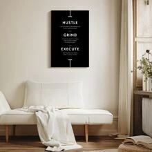 1 Pc Motivational Framed Canvas Wall Decor Poster Home Office Studio Believe Inspirational Art Print Living Room Art - 彩色 - 查看 4