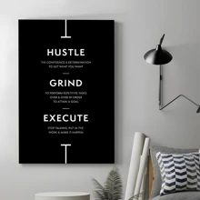 1 Pc Motivational Framed Canvas Wall Decor Poster Home Office Studio Believe Inspirational Art Print Living Room Art - 彩色 - 查看 5