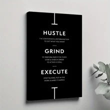 1 Pc Motivational Framed Canvas Wall Decor Poster Home Office Studio Believe Inspirational Art Print Living Room Art - 彩色 - 查看 1