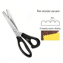 1pc Stainless Steel Lace Scissors, Triangle/Wave/Crescent Teeth Shape, DIY Sewing Fabric Clothing Handicraft Fabric Lace Scissors Back To School
