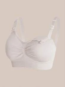 Hart & Haze 3 chiếc áo ngực cho con bú bằng nylon dành cho bà bầu, màu đen, đỏ tía, tông màu da sẫm, áo ngực cho con bú không đường may, thoải mái, gợi cảm, khóa cài phía trước - Nhiều màu - Xem 10