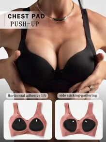 1对加厚胸垫泳衣胸垫硅胶自粘聚拢小胸让胸部看起来更大三角胸垫内衣比基尼隐形垫
