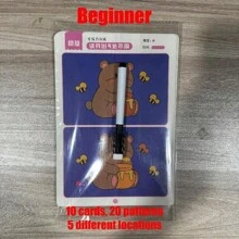 1 Set Educational Drawing Game - Find The Difference Concentration Training Cards, Erasable Paper Material, Progressive Difficulty Levels, Enhances Observation Skills, The Perfect Choice For New Year, Easter, Birthday Gifts, And Small Party Gifts