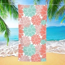 1 件沙滩巾，花卉图案超大超细纤维沙滩巾，产品尺寸：23.62 * 47.24 英寸 / 29.53 * 59.05 英寸 / 31.49 * 62.99 英寸 / 35 * 43 * 70.86 英寸适合成人和青少年，速干轻质柔软泳池毛巾浴巾，适合旅行、游泳、露营 - 浴室毛巾所有场景，女性情人节礼物生日男朋友女朋友