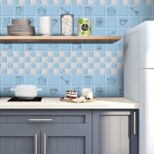 1 Roll Cartoon Style Self-Adhesive Removable Wallpaper, PET Aluminum Foil Material Contact Paper - Heat Resistant, Waterproof, Removable, Suitable For Kitchen Backsplash, Dining Room, Living Room Wall Protection, Cabinet, Tabletop Renovation, Home Decor Sticker, Easy To Cut And Install, Size 60*300/500/1000cm