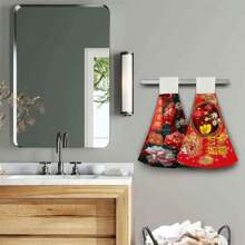 1/2pcs Chinese New Year Spring Festival Hand Towels And Dishclothes Sets Dish Tea Home Decor Accessories Fall Winter Cute House Decorative Apartment Must Have Housewarming New Home Gift Idea For Women Men Mom Mother Grandma Wife Christmas Eve Gift
