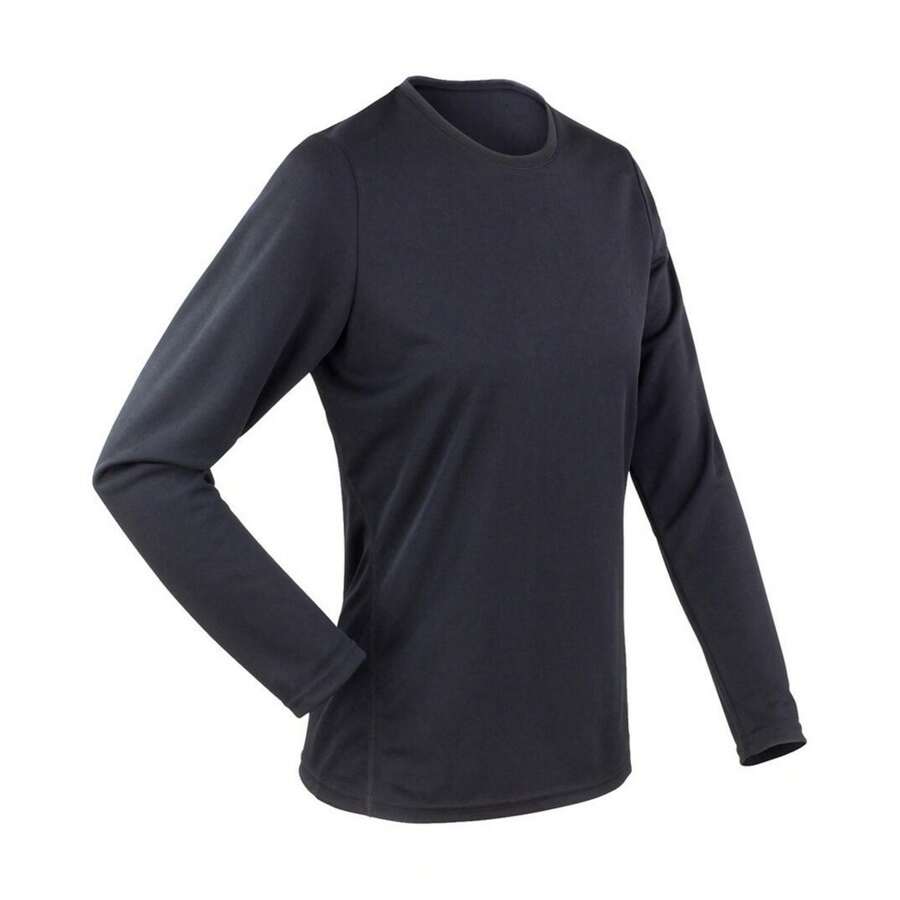 Spiro Womens/Ladies Performance TShirt (Black) - 160gsm 100% Polyester - Black - View 1