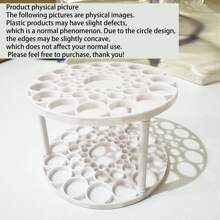 Organizador giratorio de 360° para pinceles de pintura - Estante de almacenamiento de inserción de plástico con acabado barnizado, desmontable para pinceles de arte, bolígrafos, herramientas de maquillaje - Accesorio de escritorio blanco que ahorra espacio - Multicolor - Ver 7